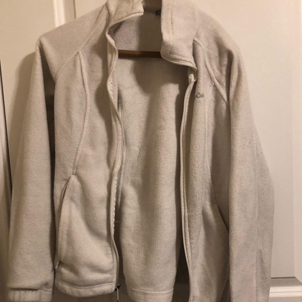 Off white Columbia zip up